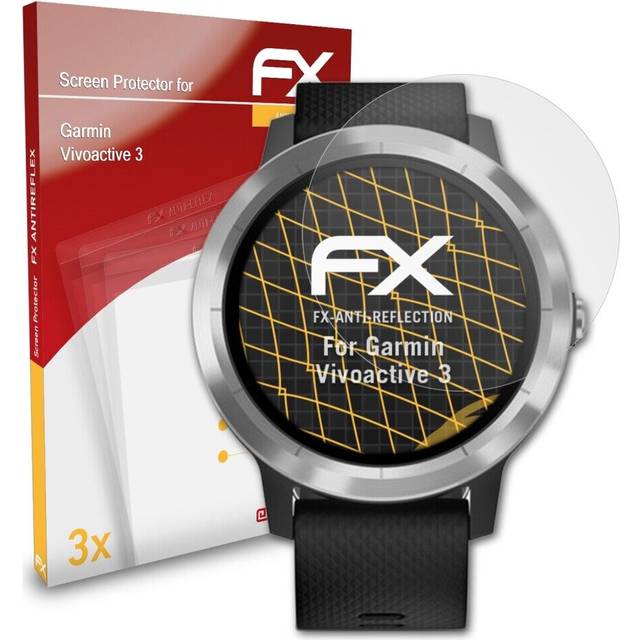 Atfolix 3x Screen Protection Film For Garmin Vivoactive 3 Matt&shockproof