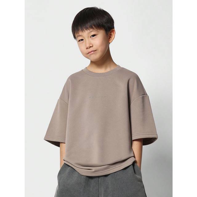 SUMWON Tween Boys Oversized Fit Heavyweight Essential Short Sleeve Tee