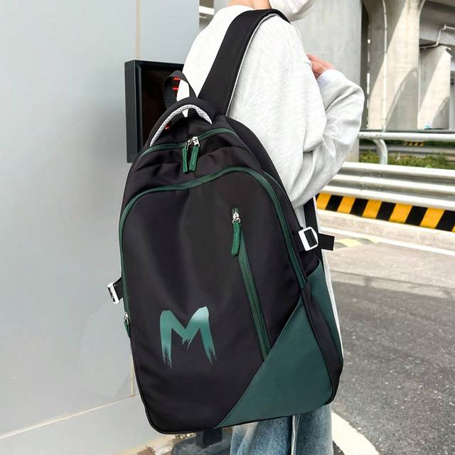 SHEIN Men Fashion Backpacks Rucksack Large Capacity Oversized Portable Carry On With Nylon Hiking Backpack Big Backpack Summer Bag Holiday Essentials Travel