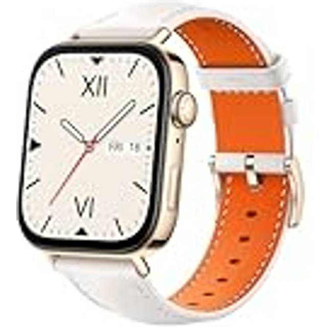 HUAWEI WATCH FIT 3, Bluetooth-samtal, GPS Smartwatch, iOS och Android, 1,82 tum AMOLED-skärm, upp till 10 dagars batteritid, omfattande hälso- och fitnesshantering, vitt läder [Amazon exklusiv]