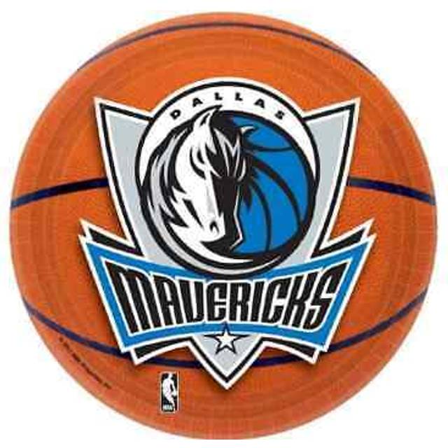 Dallas Mavericks Round Plates  7 8Pack  BasketballDesigned Premium Party Plates  Perfect for Game Day Parties
