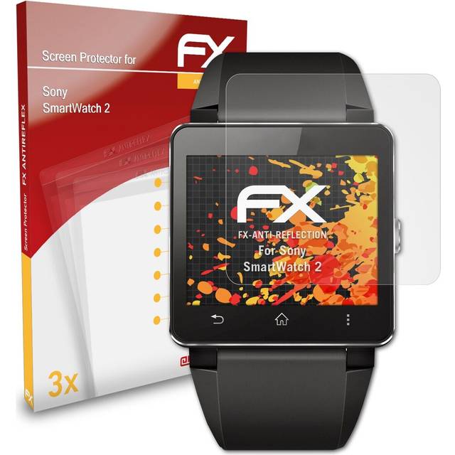 Atfolix 3x screen protection film for sony smartwatch 2 matt&shockproof