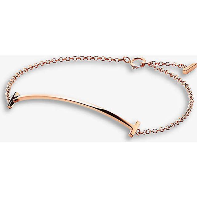 Tiffany & Co Womens Rose Gold T Smile 18ct Rose-gold Bracelet S - ROSE GOLD