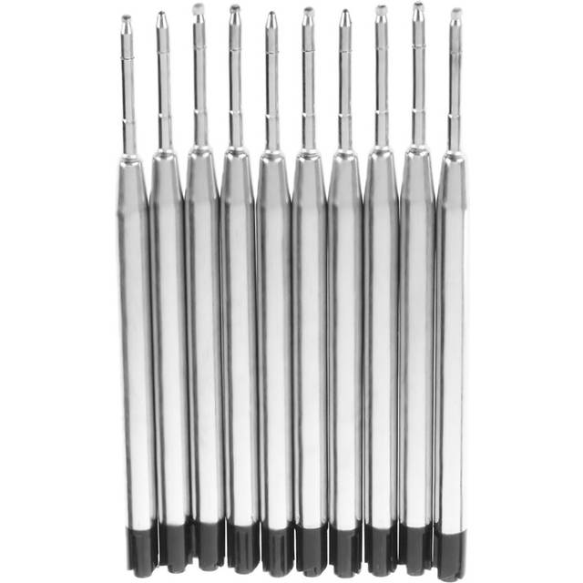 10X Black Ballpoint Pen Ink Refills Fine Point Medium Common