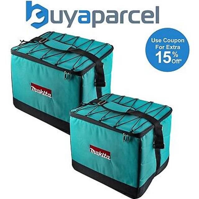 "Makita 16"" 41cm Canvas Nylon Hard Base Tool Bag Toolbox Toolbag + Strap x 2"