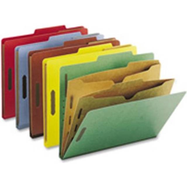 Folders W-Pocket Dividers- Letter- 2 Partitions- Blue