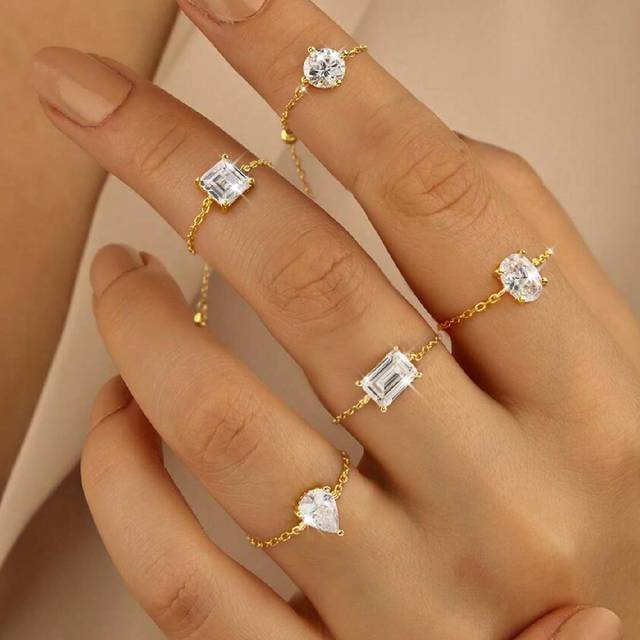 SHEIN 1pc Unique Chain Adjustable Ring Thumb Ring For Women S925 Sterling Silver Fine Ladies Jewelery Gift