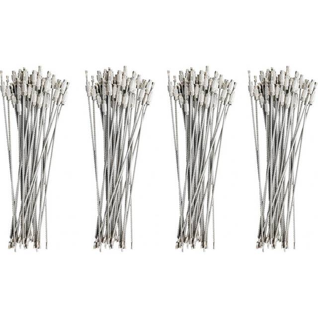 120Pcs Stainless Steel Screw Locking Wire Keychain Cable Key Rings Outdoor Accessory