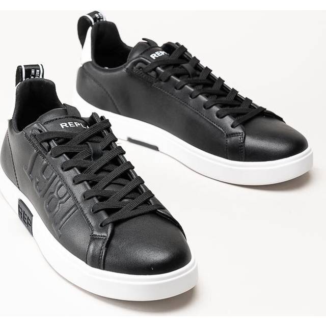 Replay - Polys 1981 Sneaker - Svarta sneakers i skinn storlek 45 - Black (45)