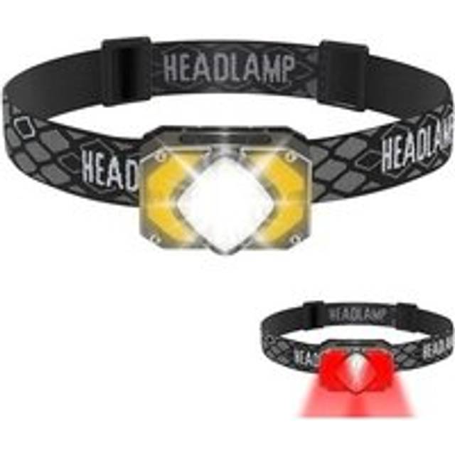 Alwaysh - Ultra Powerful Led Headlamp 1000 Lumens, 6 Modes usb c Rechargeable Torch Lamp Warm Light Red Headlamp