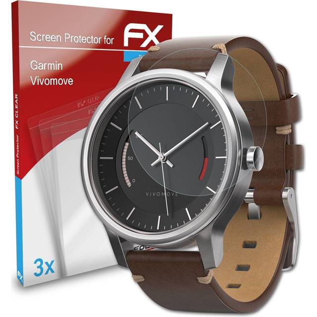 Atfolix 3x Screen Protection Film For Garmin Vivomove Screen Protector Clear