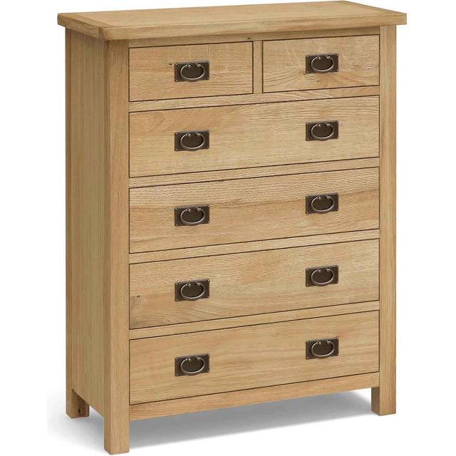 Surrey Oak 2 Over 4 Chest of Drawers | Rustic Waxed Oak