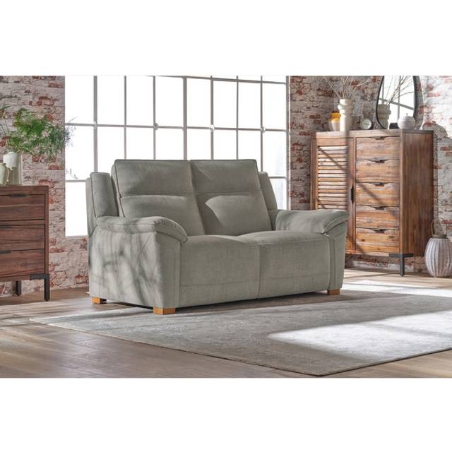Sense Light Grey Fabric Sofas - 2 Seater Sofa - Dune Range - Oak Furnitureland