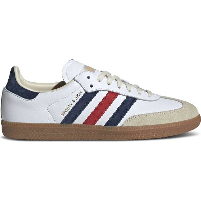 (6) adidas Samba Og Sportyrich Mens Fashion Trainers in White Navy Red