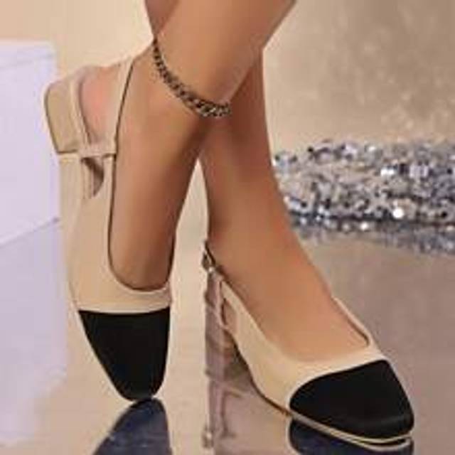 Kvinnor Square Toe Mockarem Chunky Heel Mode Loafers, svarta högklackade skor 2024 brittisk stil - Aprikos (CN35,CN36,CN37,CN38,CN39,CN40,CN41,CN42)