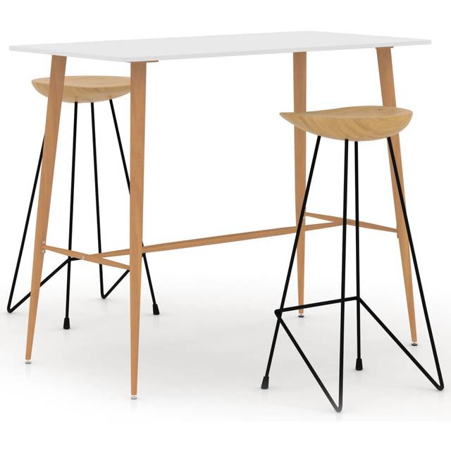 Vidaxl 3 Piece Bar Set White