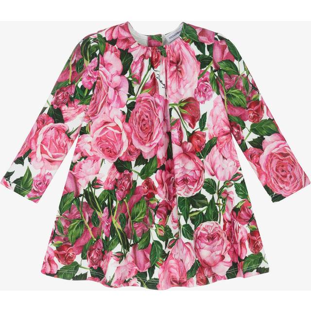 Dolce & Gabbana Kids Cotton Floral Dress and Bloomers Set - 6-9