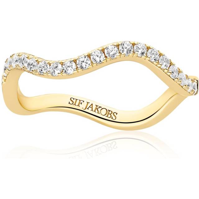 Ellerra Waves Ring - Förgyllt-Silver Sterling 925 (56 Eurosize)