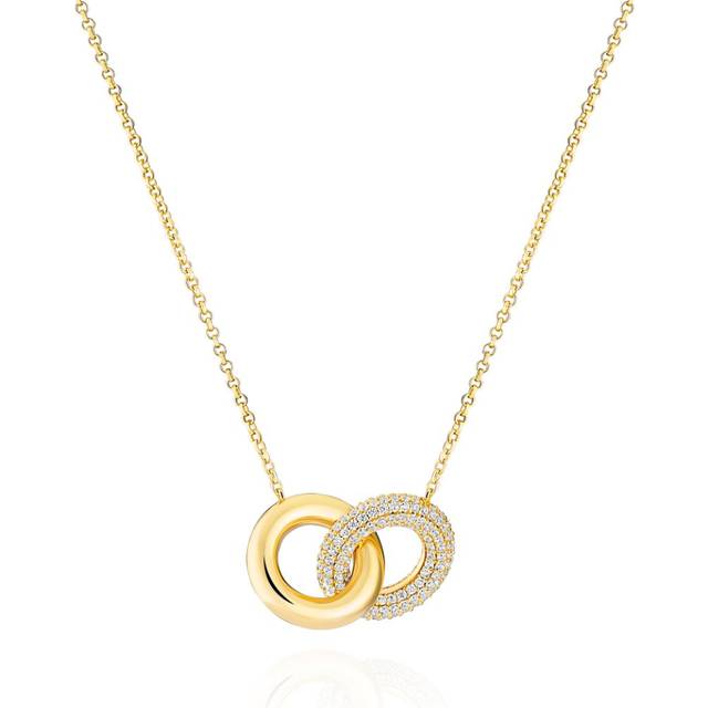 Carrara Due Piccolo Necklace - Förgyllt-Silver Sterling 925 (40-45 cm)