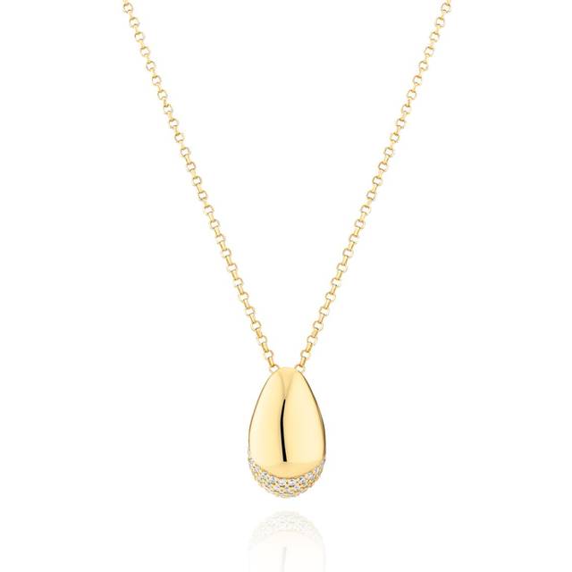 Sif Jakobs GOCCIA Halsband 18 kt. Guldpläterad Silver SJ-N2479-CZ-YG - Dam - 925 Sterling Silver - Gold (45 cm)