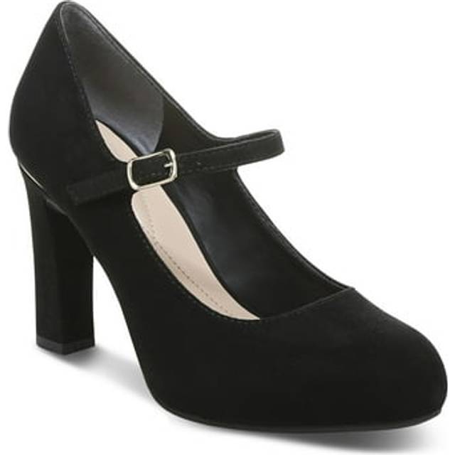 Alfani Womens Black Mary Jane Comfort Tresta Round Toe Block Heel Buckle Dress Pumps Shoes 10 M