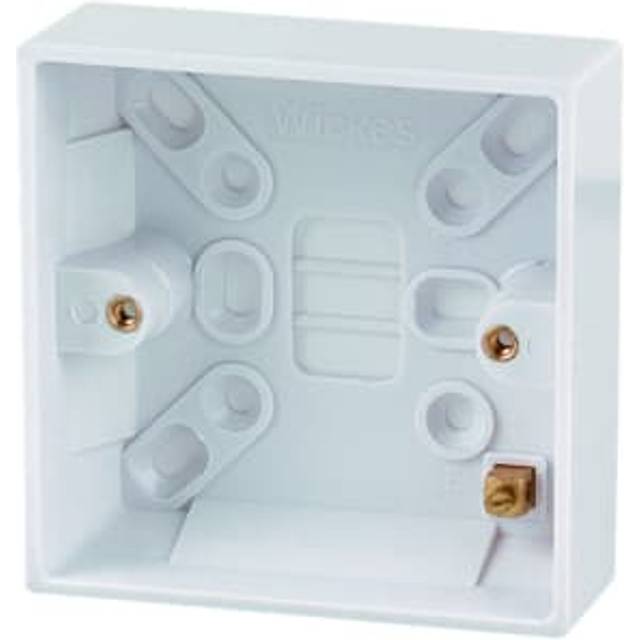 Wickes White 1 Gang Pattress Box - 25mm