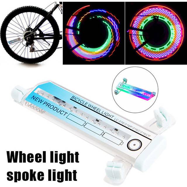 (a-1pcs) Bicycle Spokes Light Waterproof 32 LED Lights Display Bright 32 Colorful Patterns Bike Cycling Wheel Decoration &T8