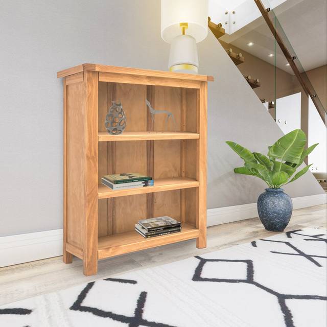 Venice Bookcase - Light Wood ((3 Shelves) 90cm H x 70cm W x 25cm D)