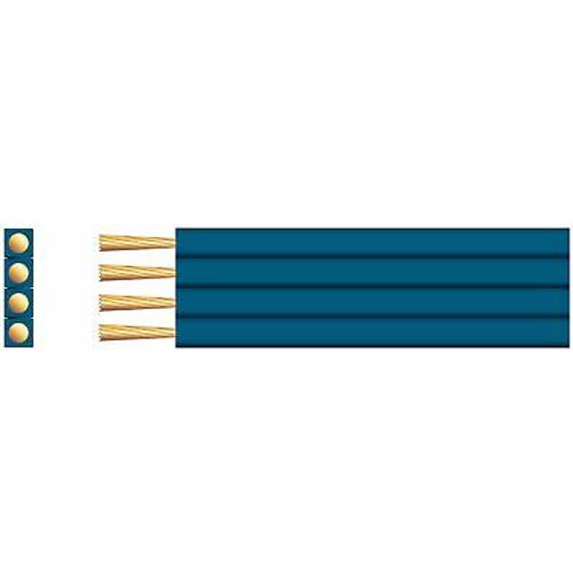 50m Professional Quality Pure Copper OFC 4 x 1mm Blue Bi-Wire Loud Speaker Cable