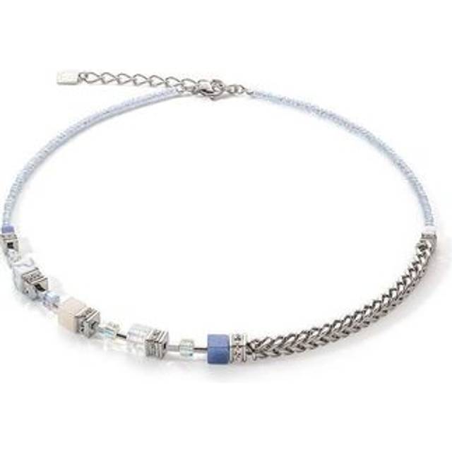 COEUR DE LION GeoCUBE® Precious Fusion Chunky Chain Halskette hellblau