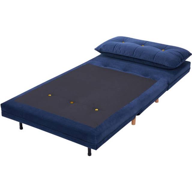 Hammersdale 2 Seater Armless Sofa Bed - Blue (81cm H X 102cm W X 87cm D)