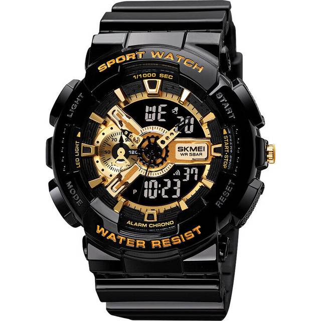 50m waterproof mens watches stainless steel analog&digital sport wrist watch uk