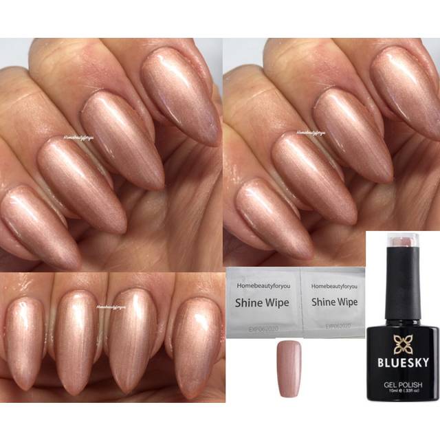 Bluesky nail gel polish copper rose gold uv led ka3174 soak off