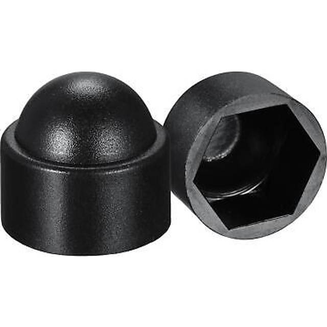 Plastic dome nut protection cap covers, m12 nut cover black 50pcs