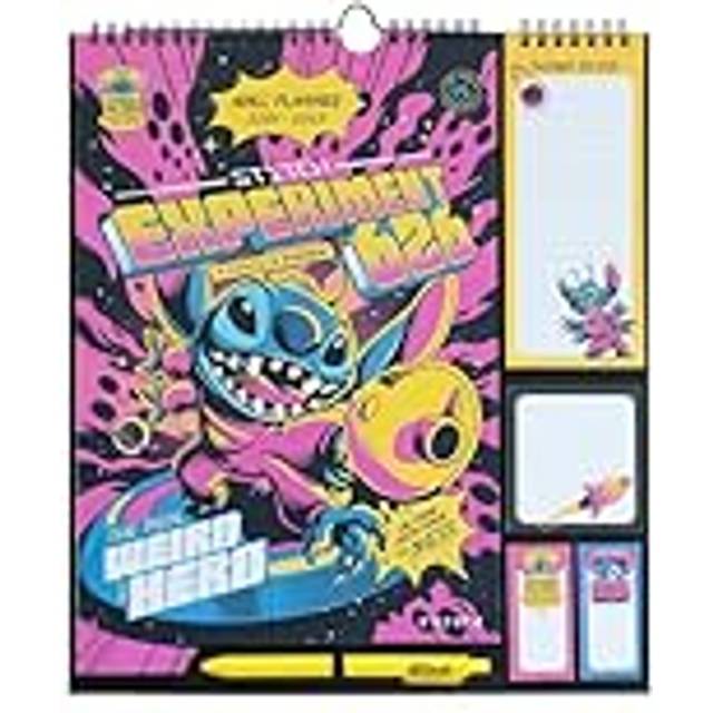 Disney Stitch Wall Planner 2025 | Monthly Planner 16 Months Sep 2024 - Dec 2025 | 11.8 x 13.4 inches - 30 x 34 cm | With Stickers/Pen/Shopping List |