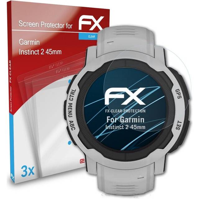 Atfolix 3x screen protector for garmin instinct 2 45mm clear
