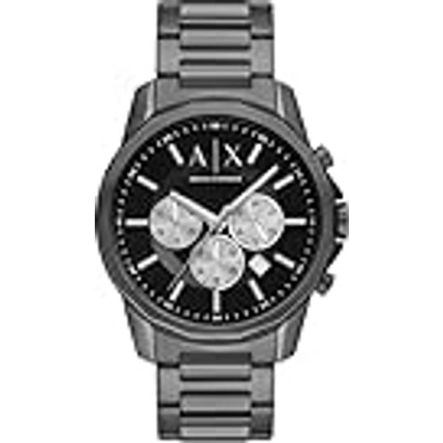 Armani Exchange Mens Banks Gunmetal Black Chronograph Watch AX1765