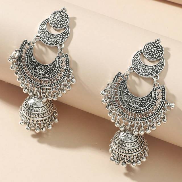 SHEIN Round Ball Tassel Earrings Drop Earrings