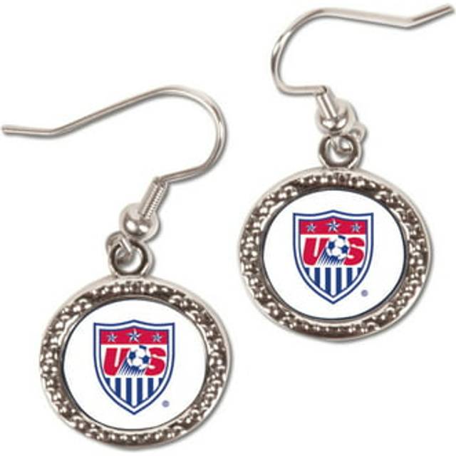 US National Soccer Earrings Round Style - Special Order