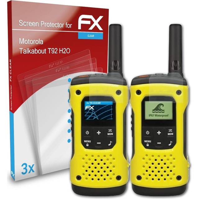 Atfolix 3x screen protector for motorola talkabout t92 h2o clear