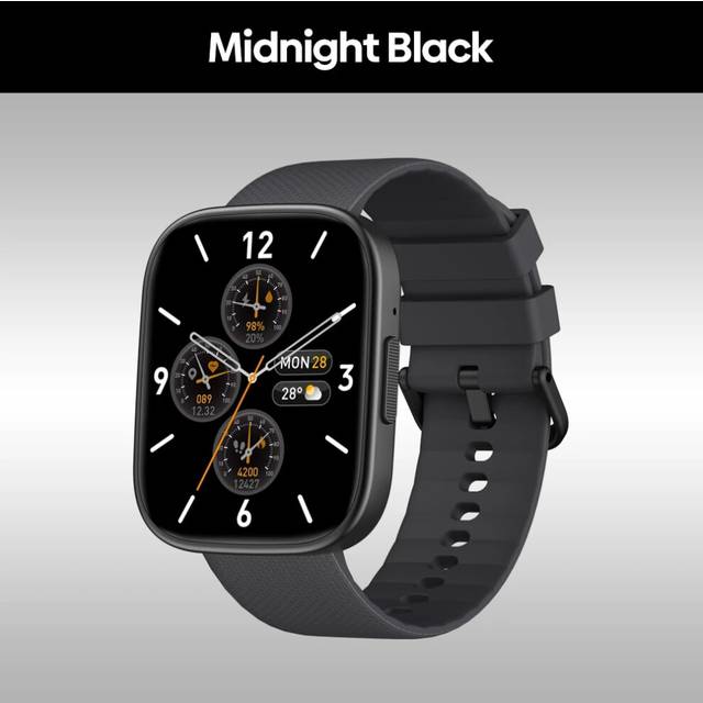 (Midnight Black) New Zeblaze GTS 3 Plus Smart Watch Ultra 2.15 AMOLED Screen Hi-Fi Bluetooth