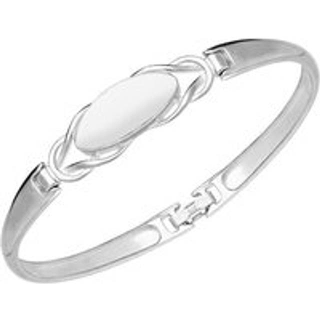 Sterling Silver Bauxite Oval Celtic Clip Bangle