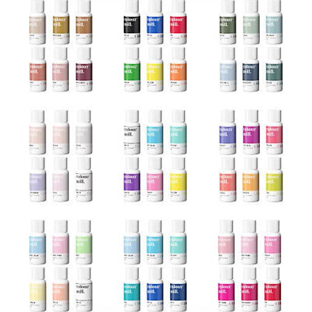 Colour mill oil based edible food colouring sets 6 x 20ml