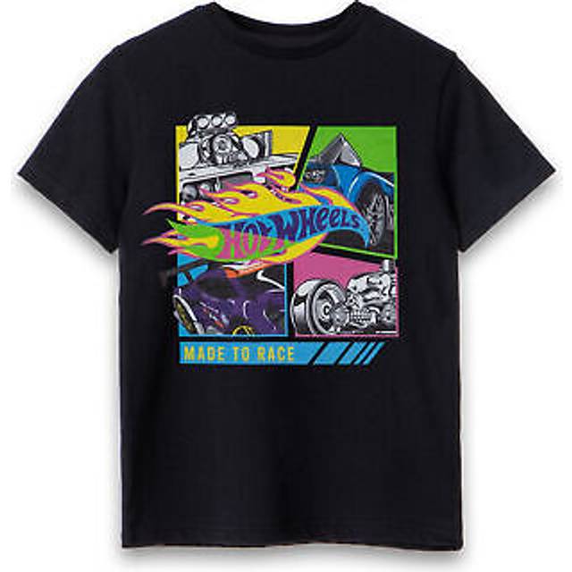 (3-4 Years) Hot Wheels Short Sleeved T-Shirt (Boys Black)