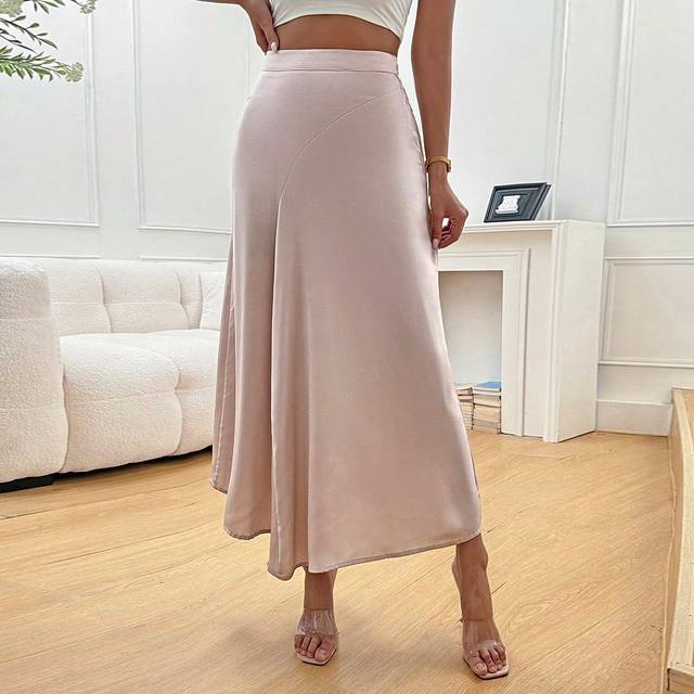 Rafferiza Elegant, Office, Casual Split A-Line Skirt