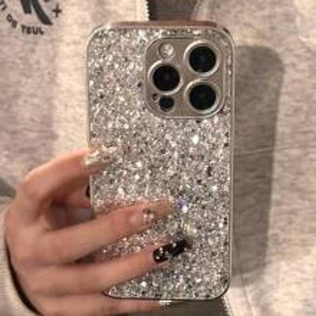 Sommar 2000-tal Mode Lyxigt Shiny Paljetttelefonfodral Kompatibel med Iphone 16 Pro Max/16 Pro/16/16 Plus/15/15 Pro Max/15 Pro/15 Plus/11/12/13/14 Pro - Silver (Multi-size)