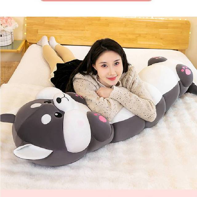(Dog, 70cm/27.56in) Caterpillar Pet Pillow Doll Girl Birthday Gift Plush Toy Cute Comfortable Soft