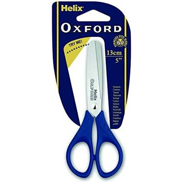 HELIX OXFORD Childrens Kids Scissors 13cm Round Ended Craft Scissors [Pack of 2 Pairs]