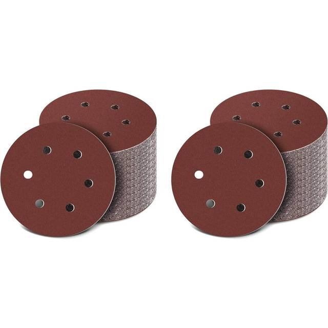 150mm Sanding Disc, 6 Inch Hook and Loop Sanding Pads, 200 Pcs Sandpaper Set Assorted Grits for Random Orbital Sander