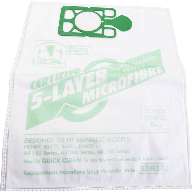 Bags for numatic henry hoover hetty vacuum cleaner microfibre dust bags x 10